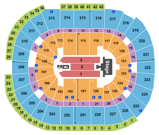 SAP Center Mana Seating Chart